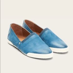 New Frye Melanie Slip On Sea Blue Size 8